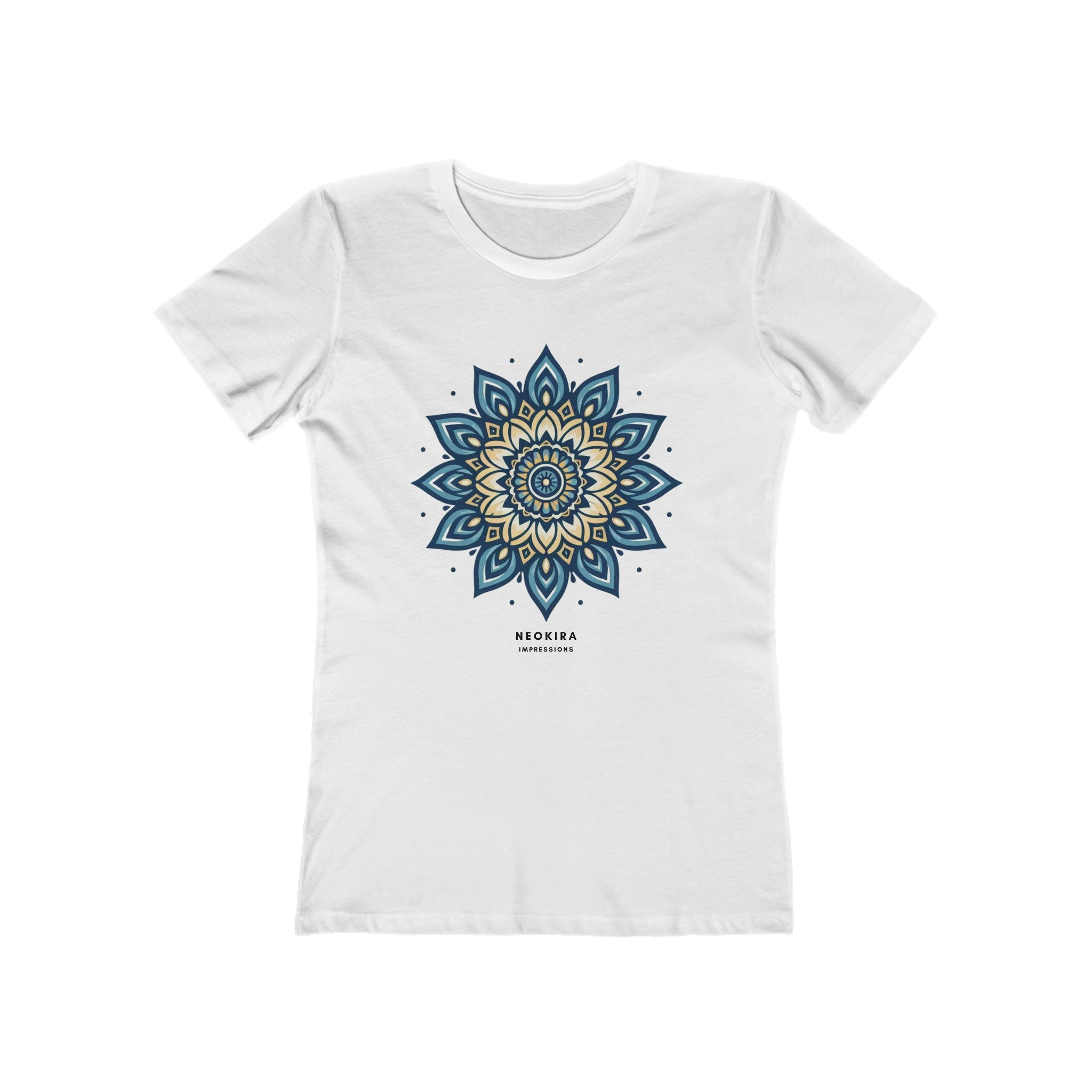 MANDALA The Boyfriend Tee for Women T-Shirt Printify Solid White S 