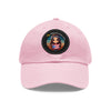 ORGULLOSA DE MI PATRIA Dad Hat with Leather Patch (Round) Caps Printify Light Pink / Black patch Circle One size