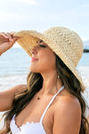 Woven Straw Summer Trendy Fashion Sunhat Hats Aili's Corner Straw OneSize 