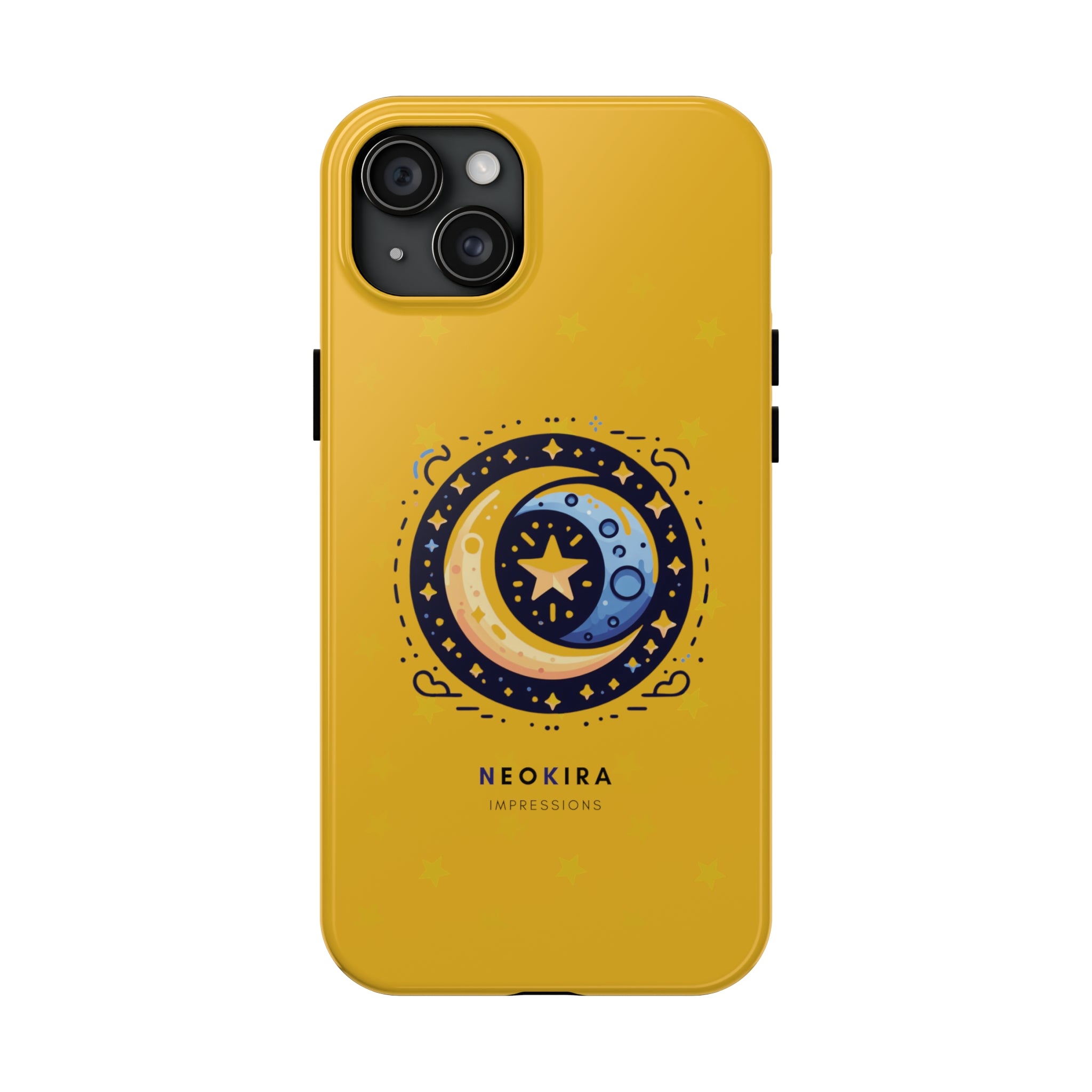 MOON AND STARS (YELLOW) Tough Phone Cases Phone Case Printify   