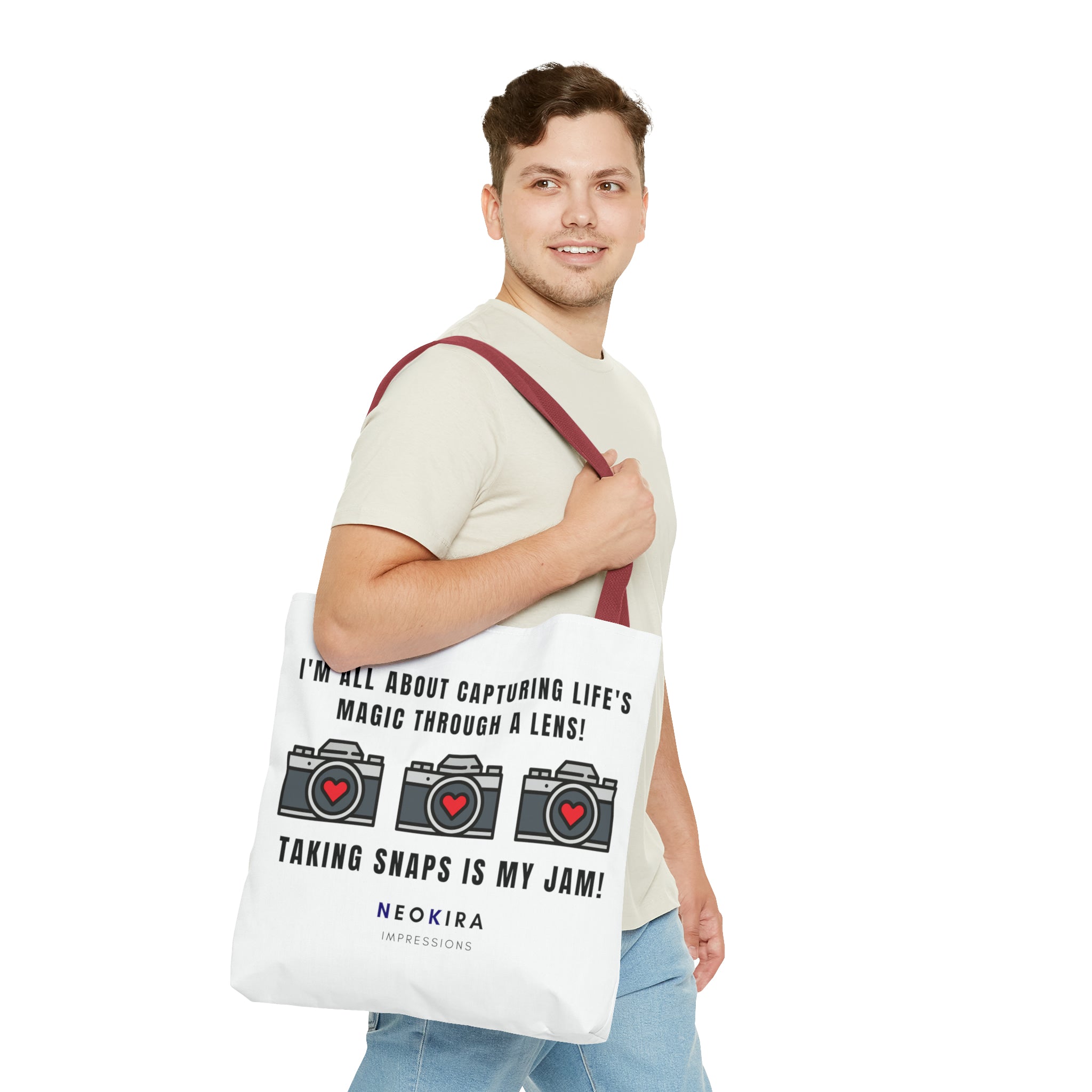 TAKING SNAPS IS MY JAM Tote Bag Tote Bag Printify   