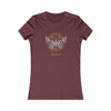 GOLDEN AND TURQUOISE BUTTERFLY Women's Favorite Tee T-Shirt Printify S Maroon 