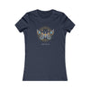 GOLDEN AND TURQUOISE BUTTERFLY Women's Favorite Tee T-Shirt Printify S Navy 