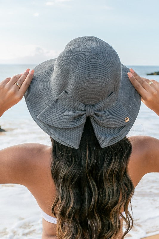 Romantic Cottagecore Bow Back Straw Bucket Hat | Foldable Packable Sun Style - NeoKira Unlimited