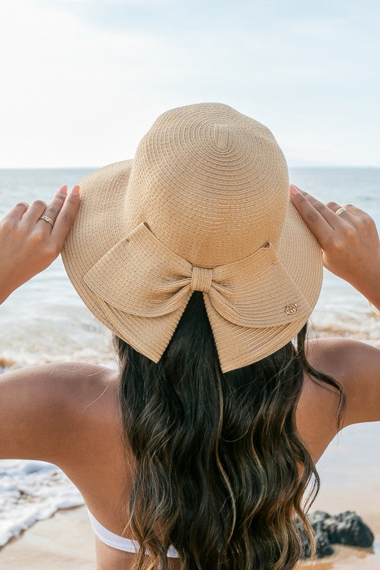 Romantic Cottagecore Bow Back Straw Bucket Hat | Foldable Packable Sun Style - NeoKira Unlimited
