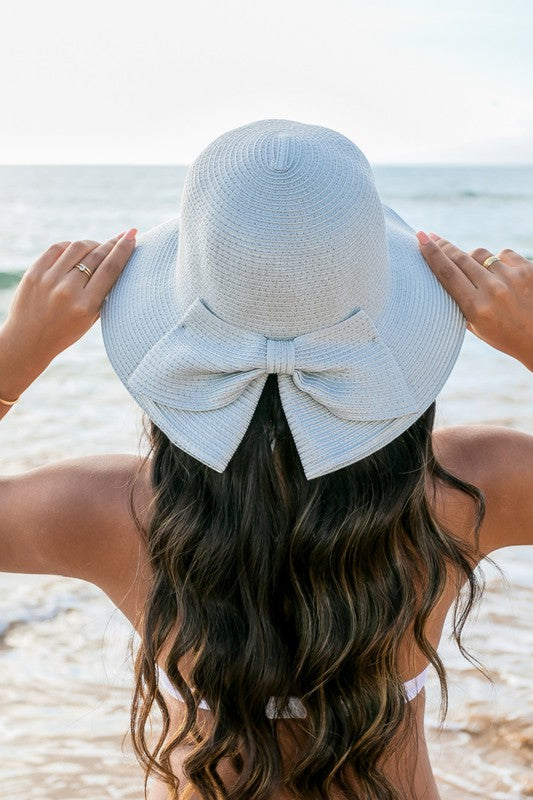 Romantic Cottagecore Bow Back Straw Bucket Hat | Foldable Packable Sun Style - NeoKira Unlimited