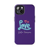 NEON LOVE PURPLE Tough Phone Cases Phone Case Printify   