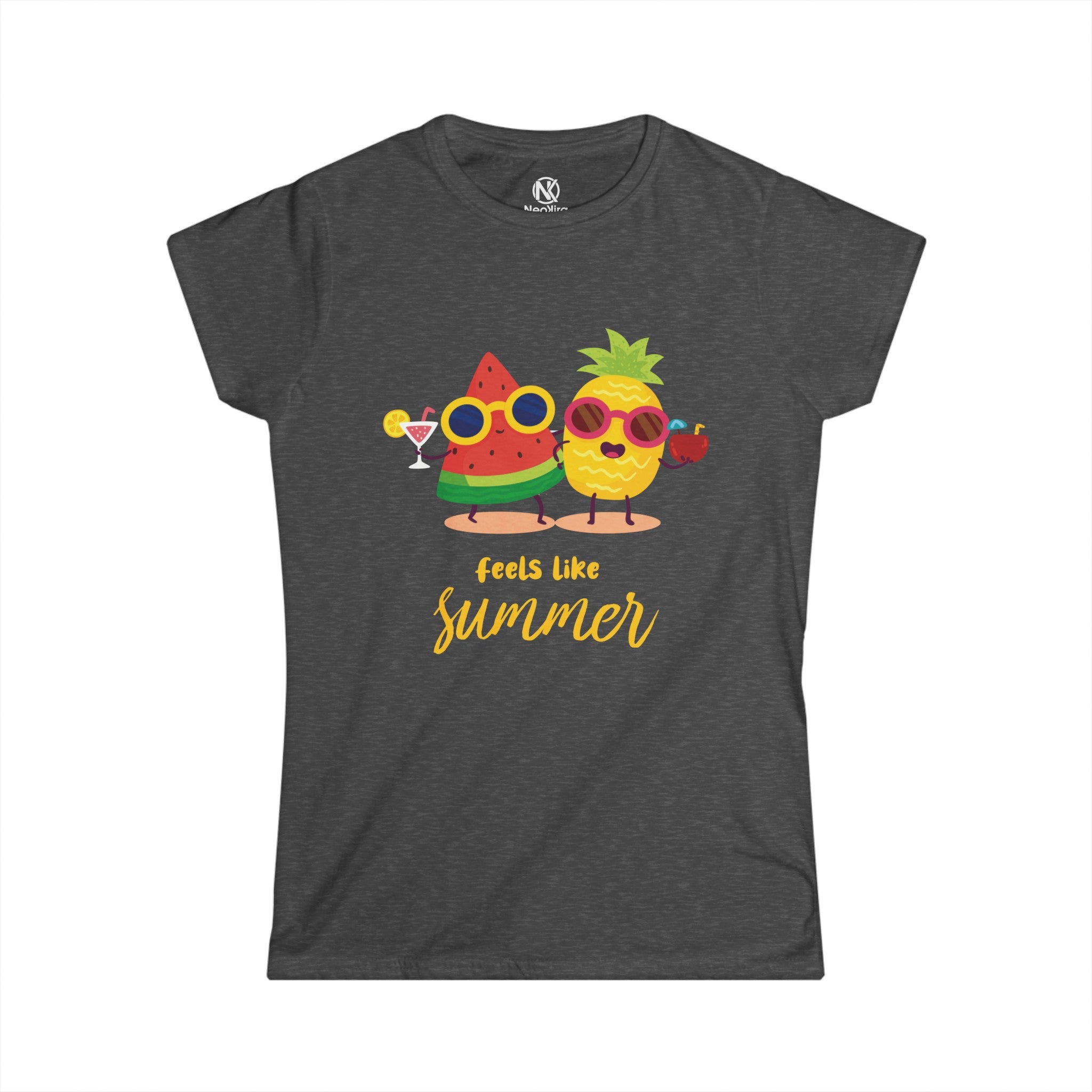 FEELS LIKE SUMMER Women's Softstyle Tee T-Shirt Printify Dark Heather S 