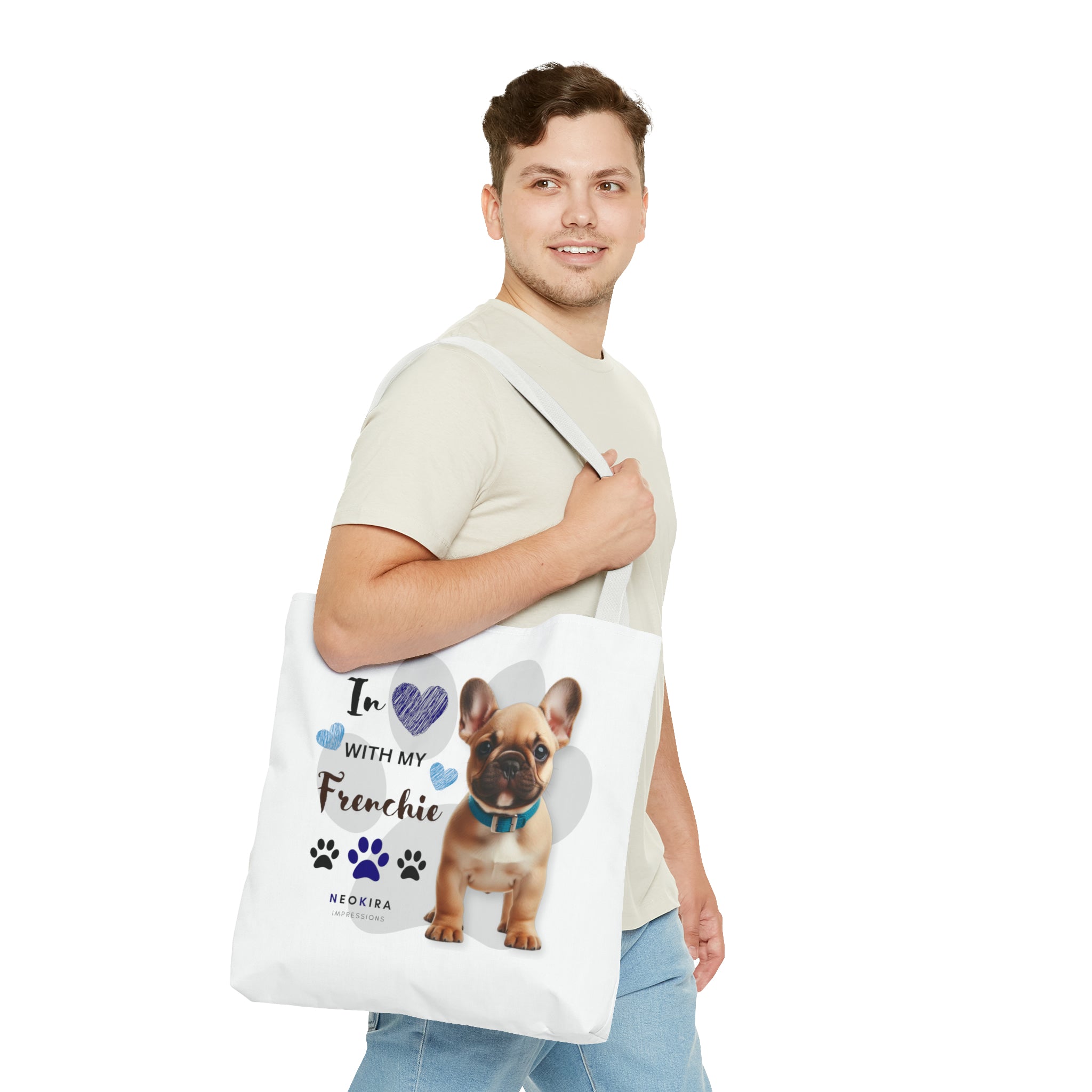 FRENCHIE Tote Bag Tote Bag Printify   