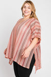 Jade By Jane Colorful Vertical Stripes Poncho Ponchos Jade By Jane   