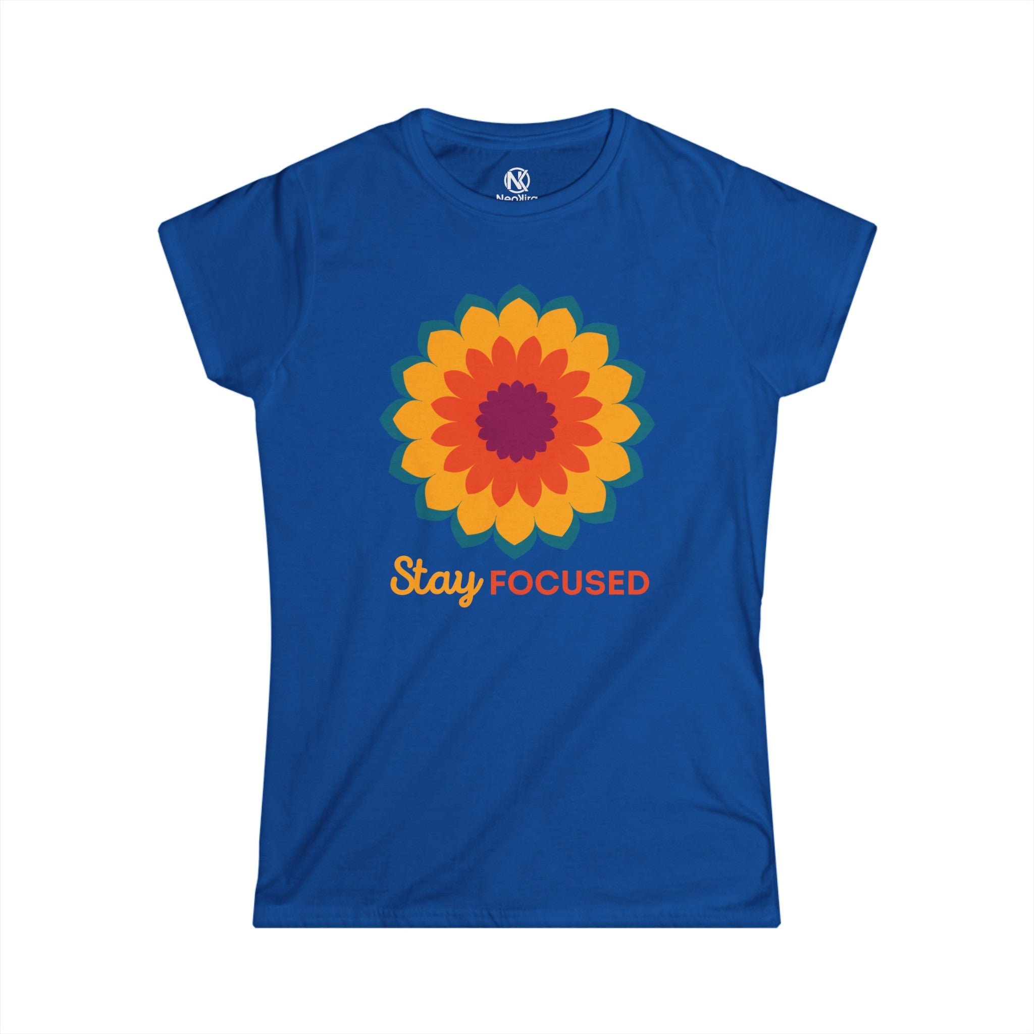 STAY FOCUSED Women's Softstyle Tee T-Shirt Printify Royal S 