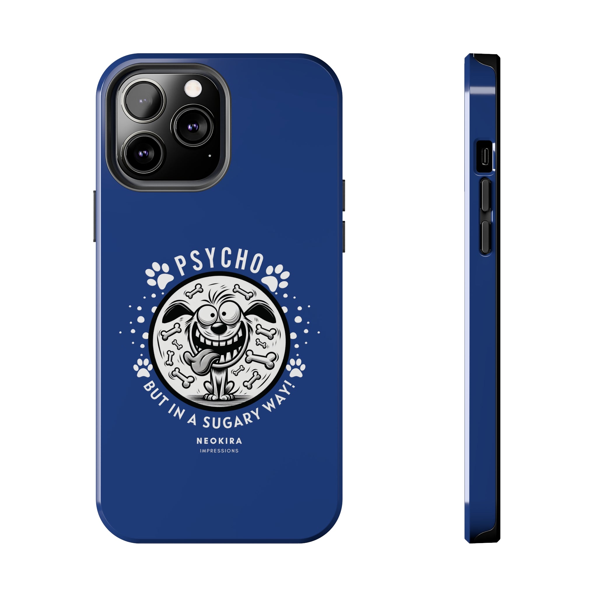 PSYCHO DOG (BLUE) Tough Phone Cases Phone Case Printify   