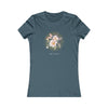 BUTTERFLIES AND FLOWERS  Women's Favorite Tee T-Shirt Printify S Deep Teal 