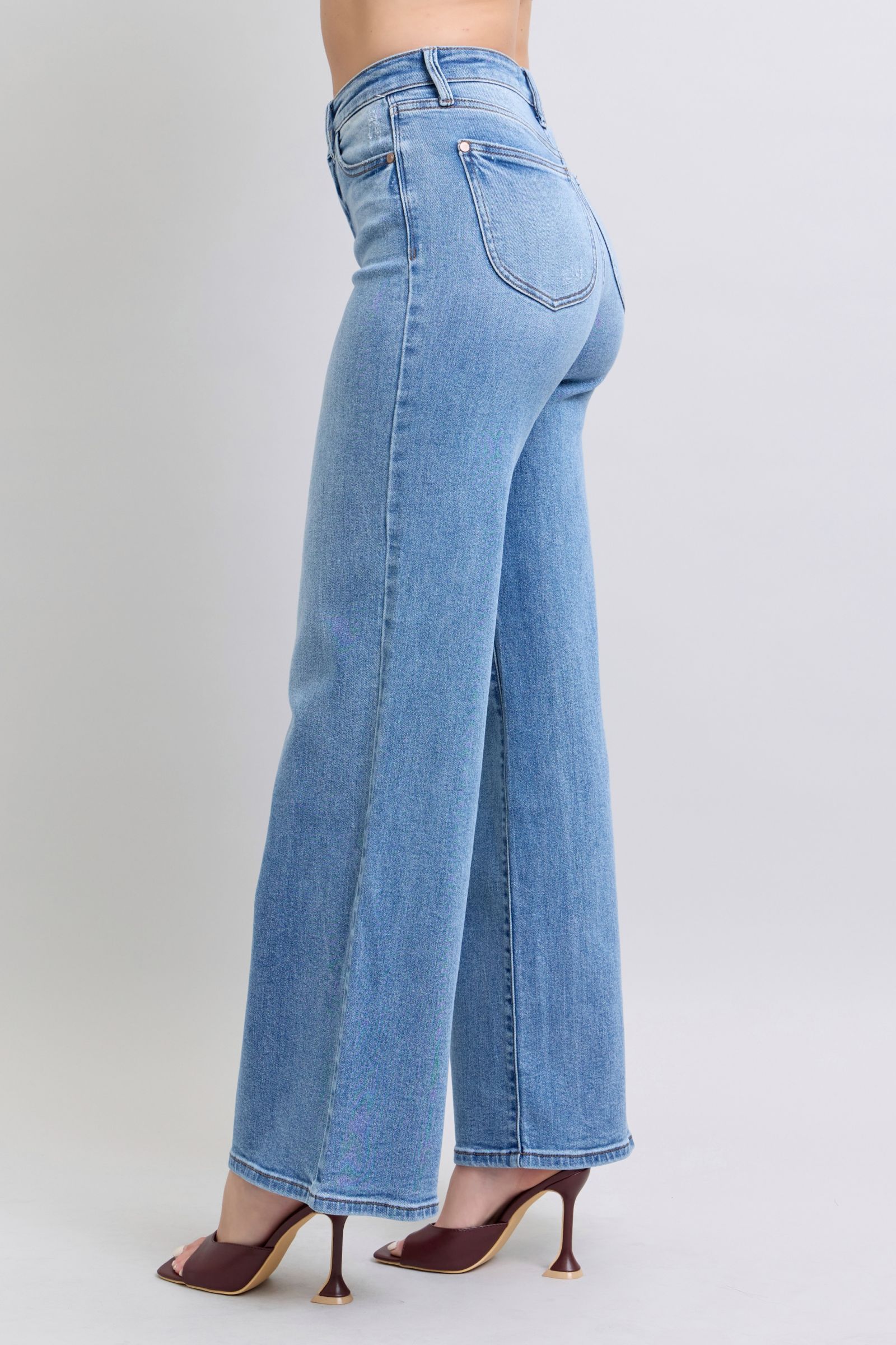 Judy Blue Full Size Wide Leg Jeans with Pockets - NeoKira Unlimited