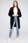 BiBi Twist Knitted Open Front Cardigan With Pockets Cardigan BiBi   