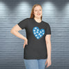 PAW HEART BLUE Unisex Softstyle T-Shirt T-Shirt Printify   