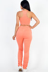 Crop Top & Ruched Drawstring Pants Set Pants Set Capella   