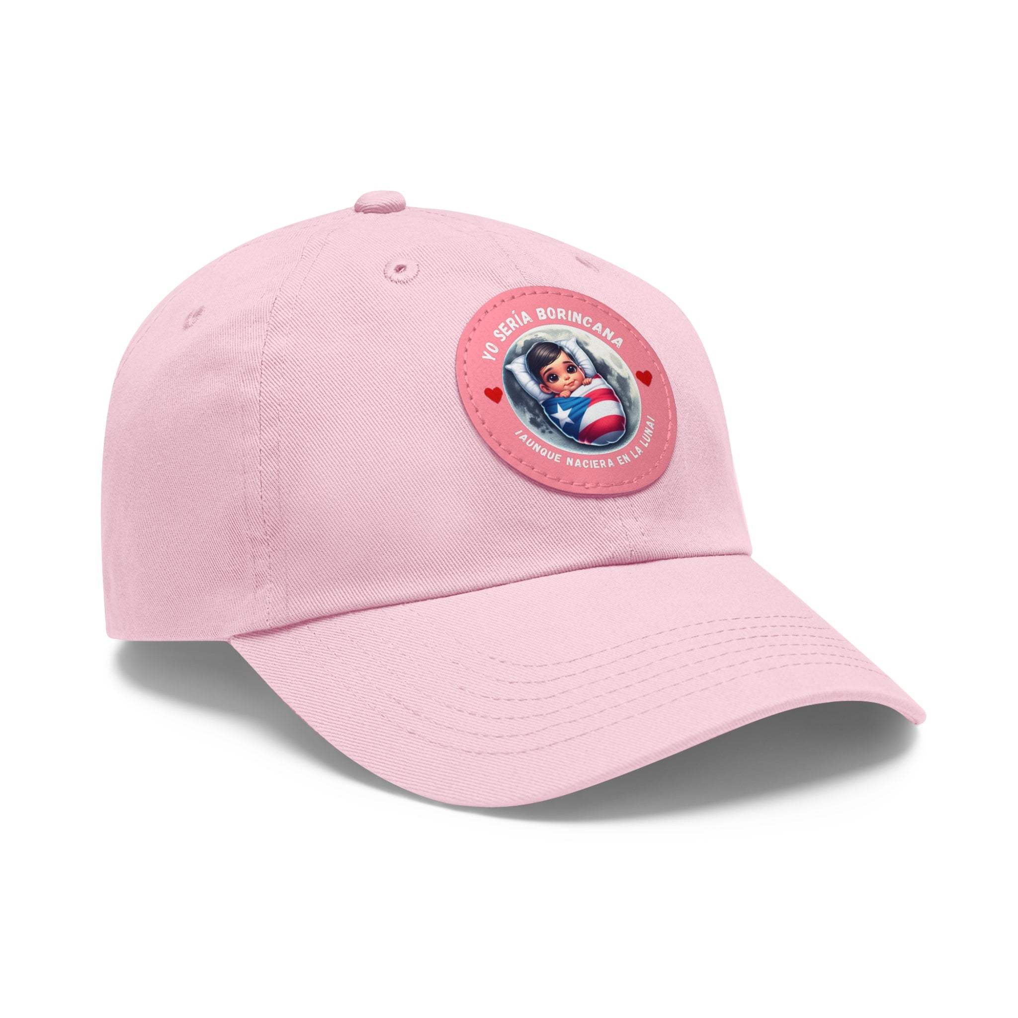 YO SERIA BORINCANA Dad Hat with Leather Patch (Round) Caps Printify   