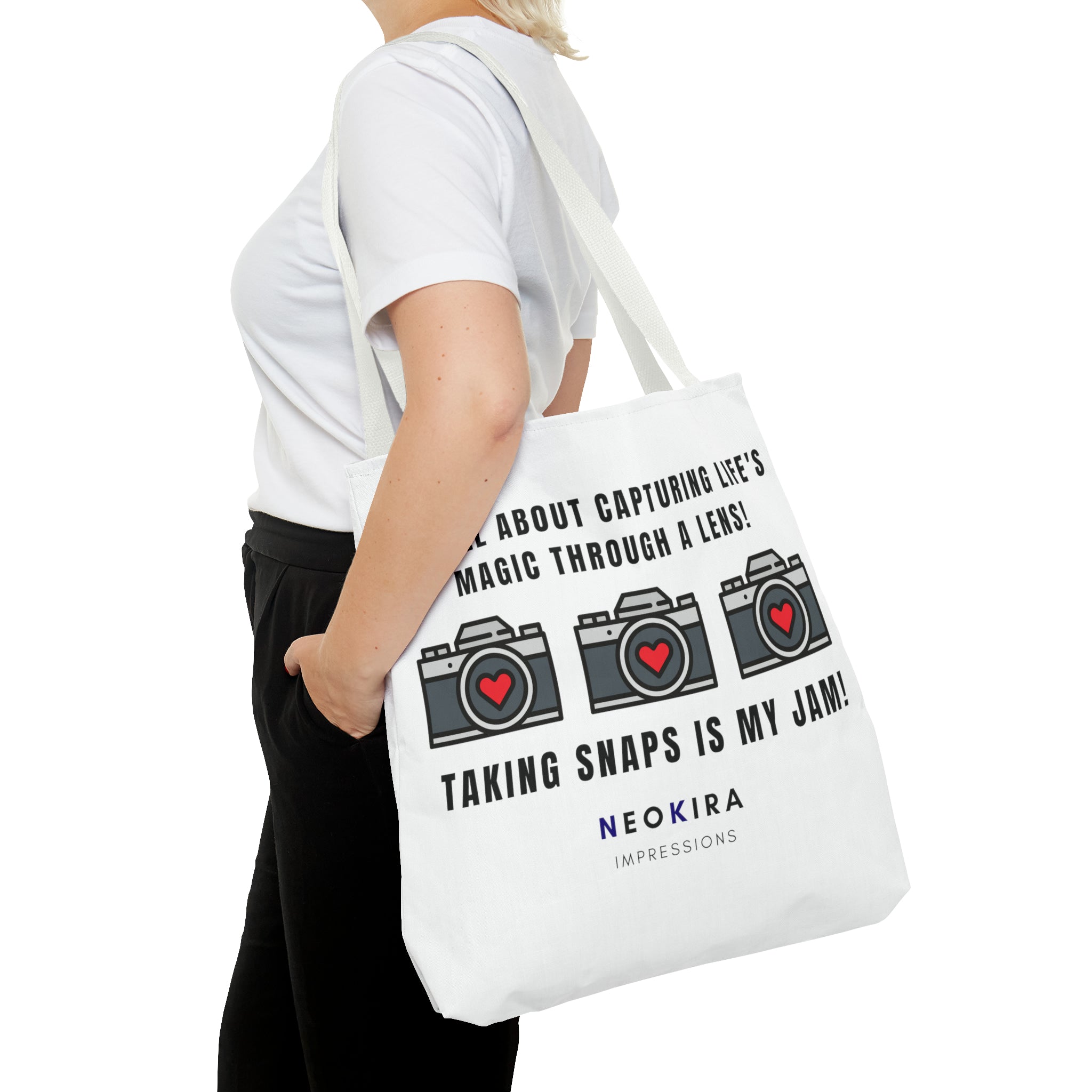 TAKING SNAPS IS MY JAM Tote Bag Tote Bag Printify   