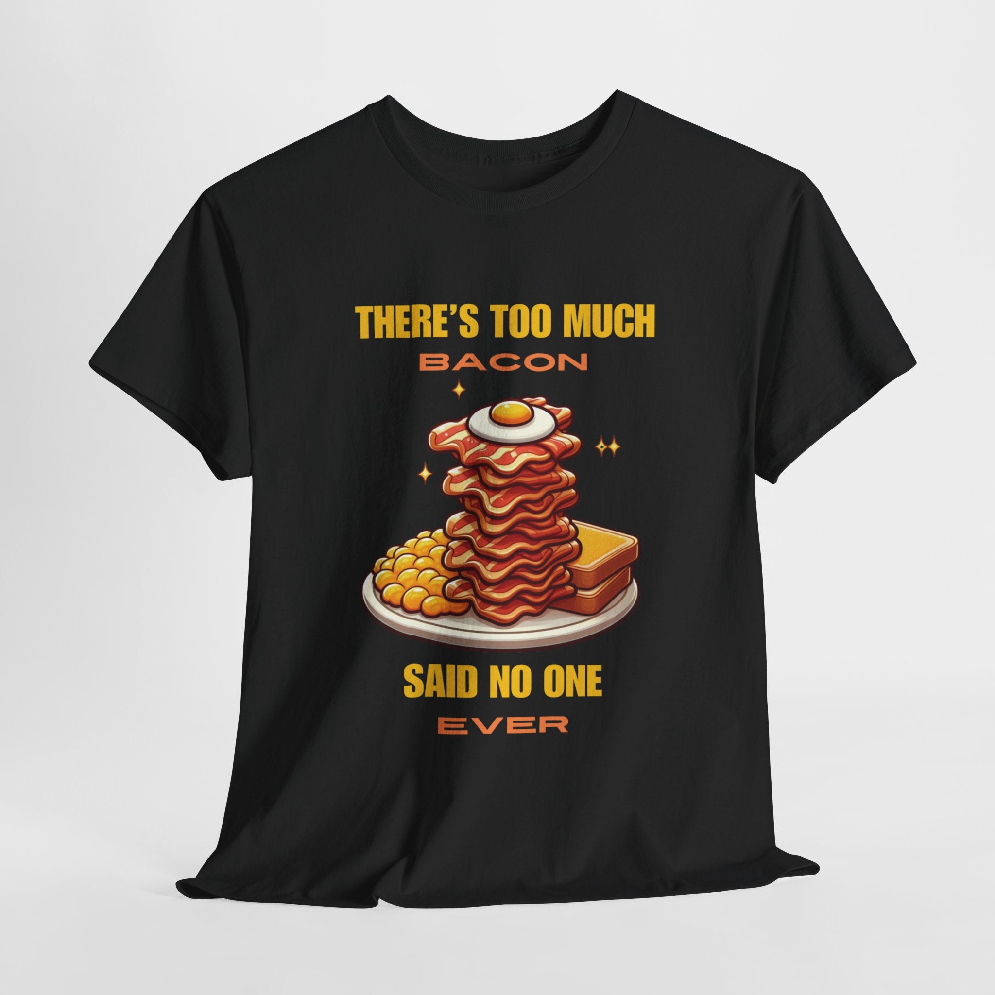 BACON Camiseta unisex de algodón pesado