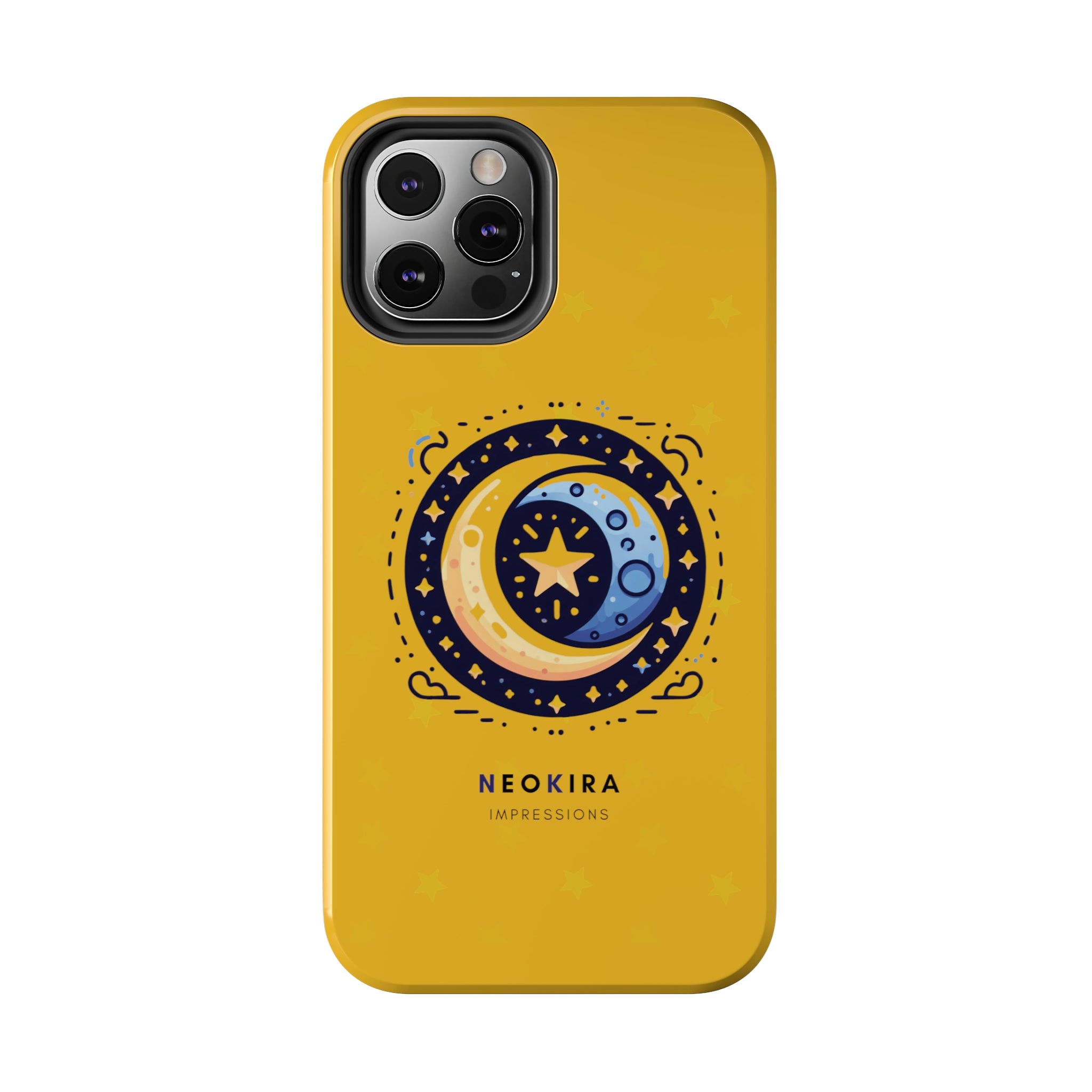 MOON AND STARS (YELLOW) Tough Phone Cases Phone Case Printify   