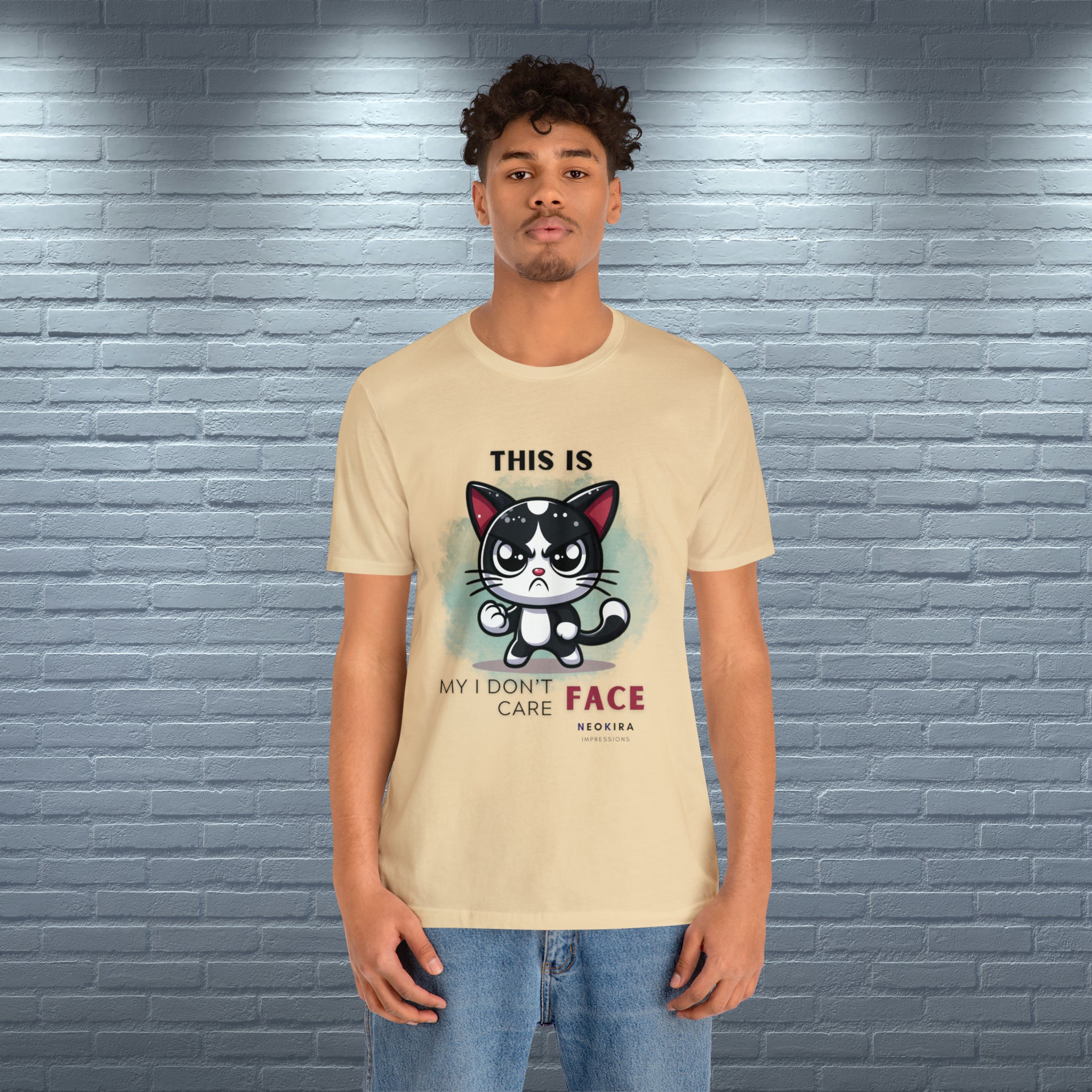 THIS IS MY I DON'T CARE FACE Unisex Jersey Short Sleeve Tee - NeoKira Unlimited