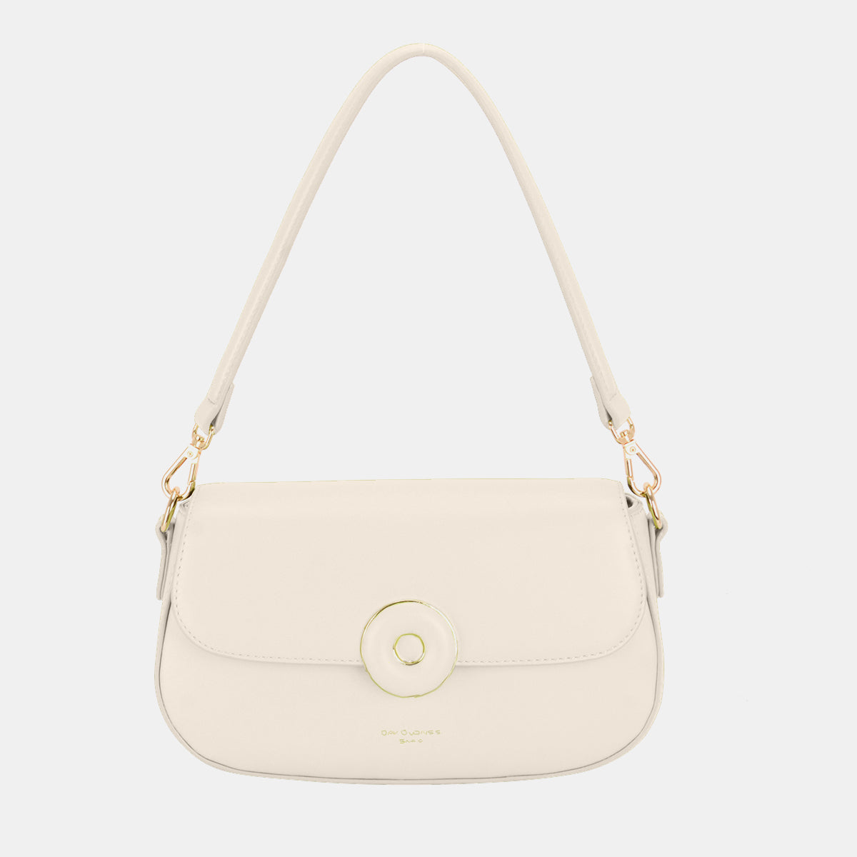 David Jones Vegan Leather Shoulder Bag Handbag Trendsi Creamy White One Size 