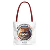 MIUC CAT Tote Bag Tote Bag Printify 13" × 13'' Red 