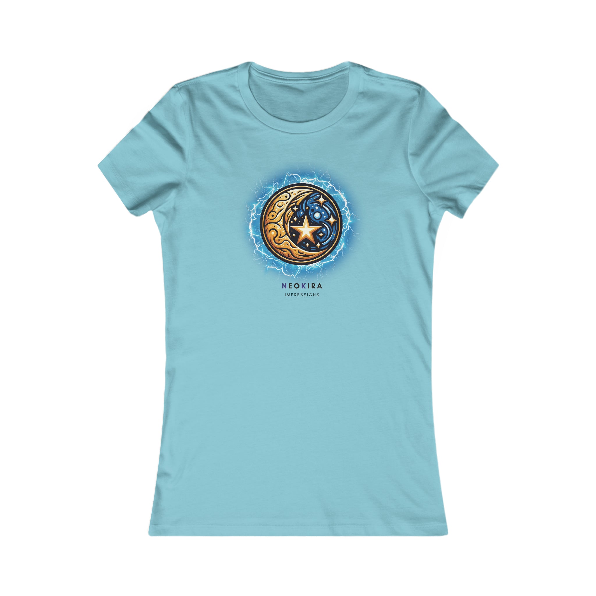 MOON AND STARS Women's Favorite Tee T-Shirt Printify S Turquoise 