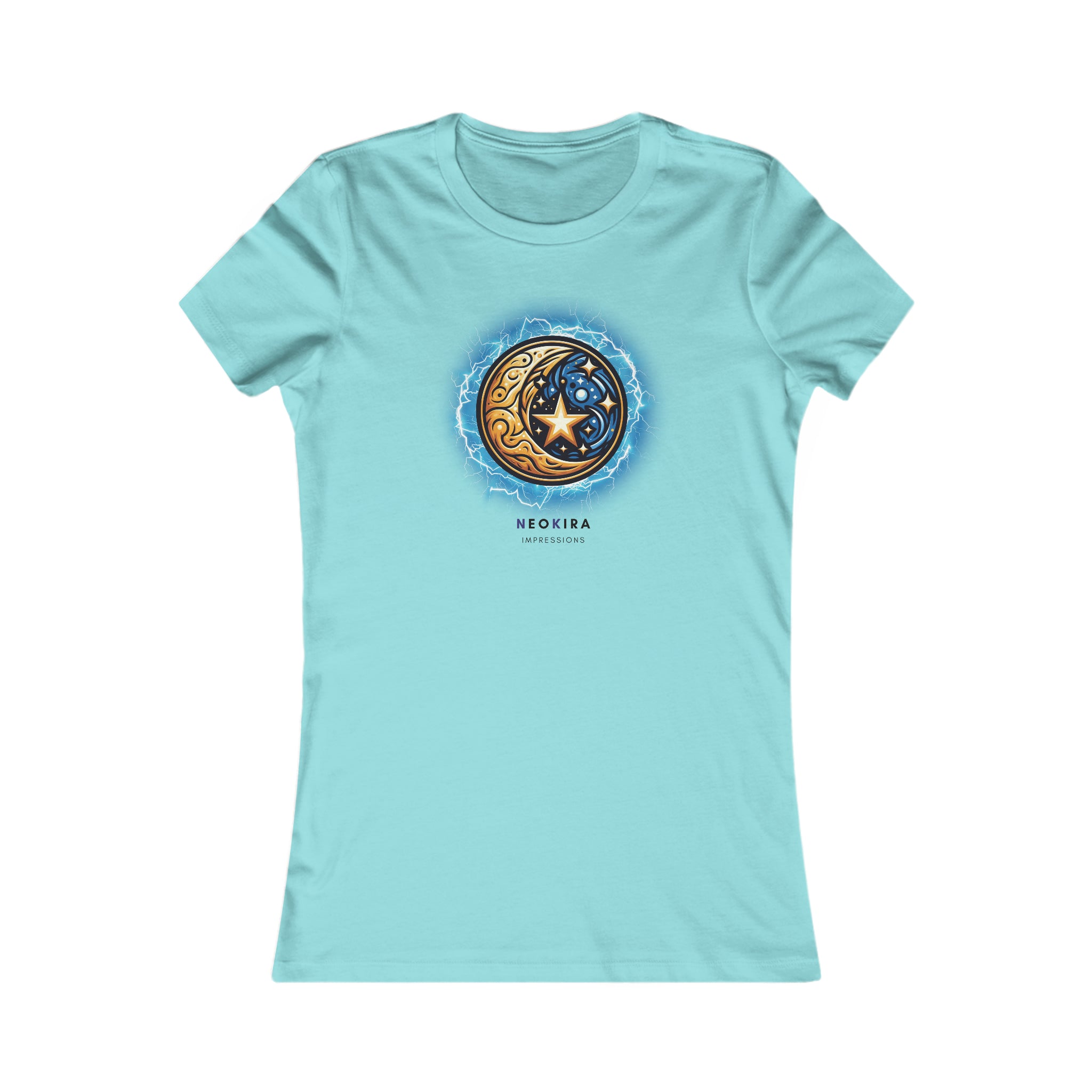 MOON AND STARS Women's Favorite Tee T-Shirt Printify 2XL Seafoam Blue 