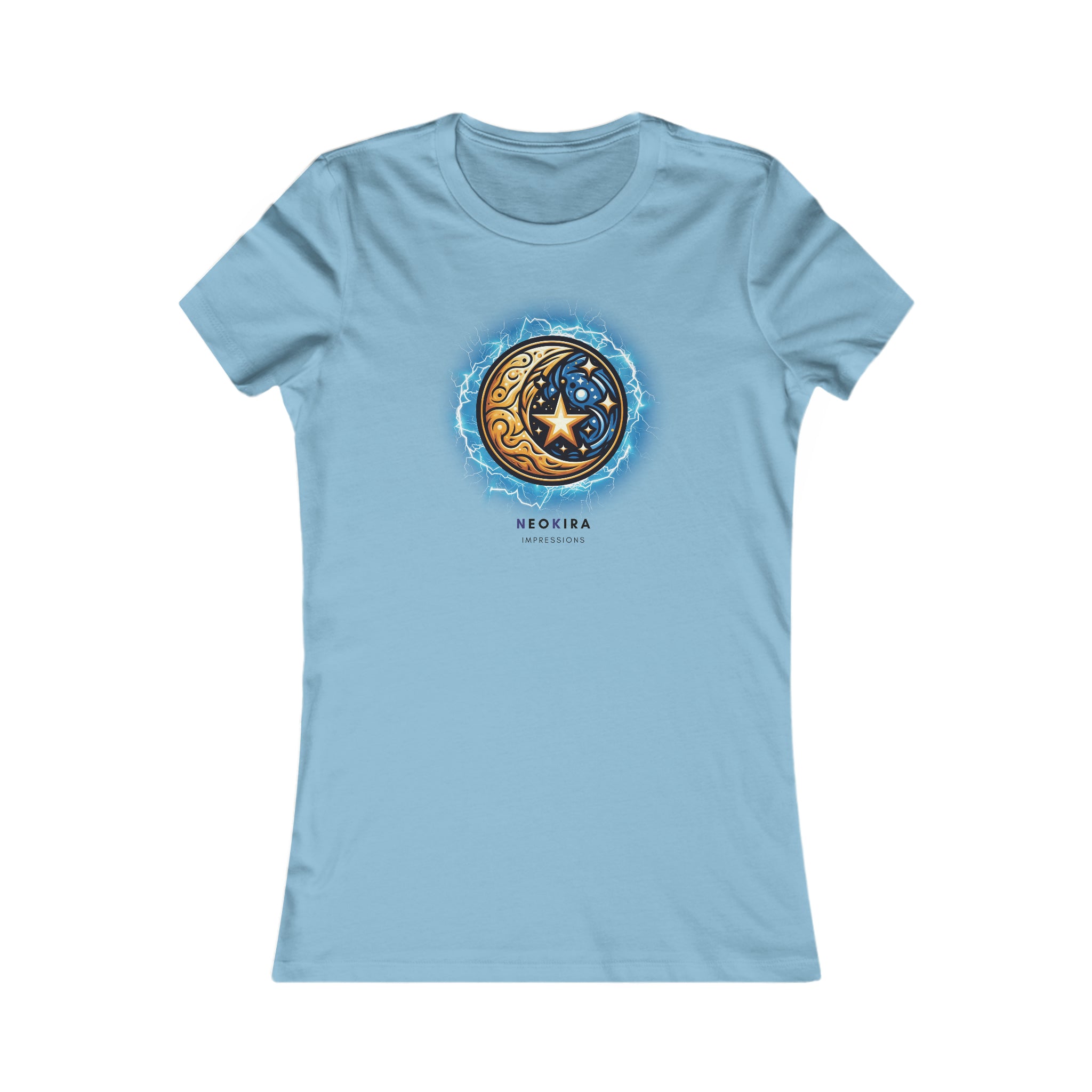 MOON AND STARS Women's Favorite Tee T-Shirt Printify S Ocean Blue 