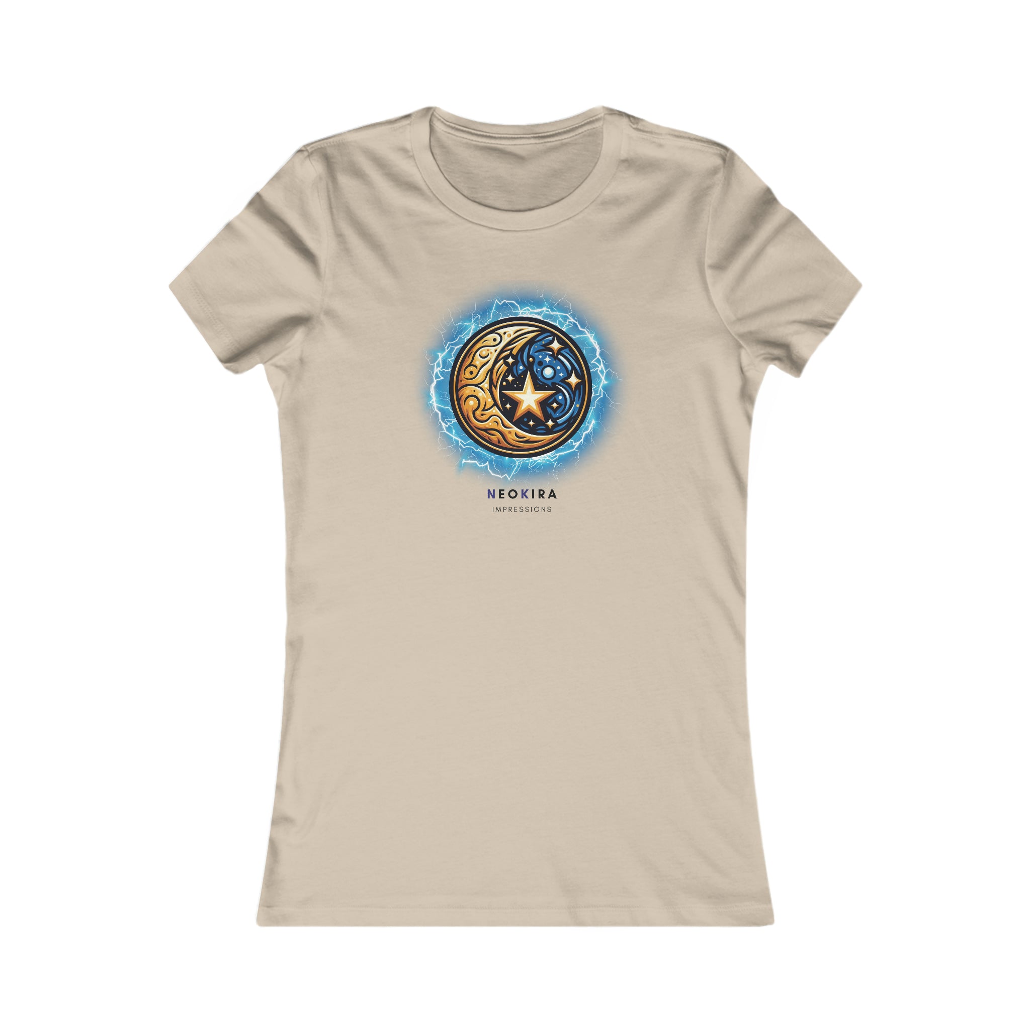 MOON AND STARS Women's Favorite Tee T-Shirt Printify M Tan 