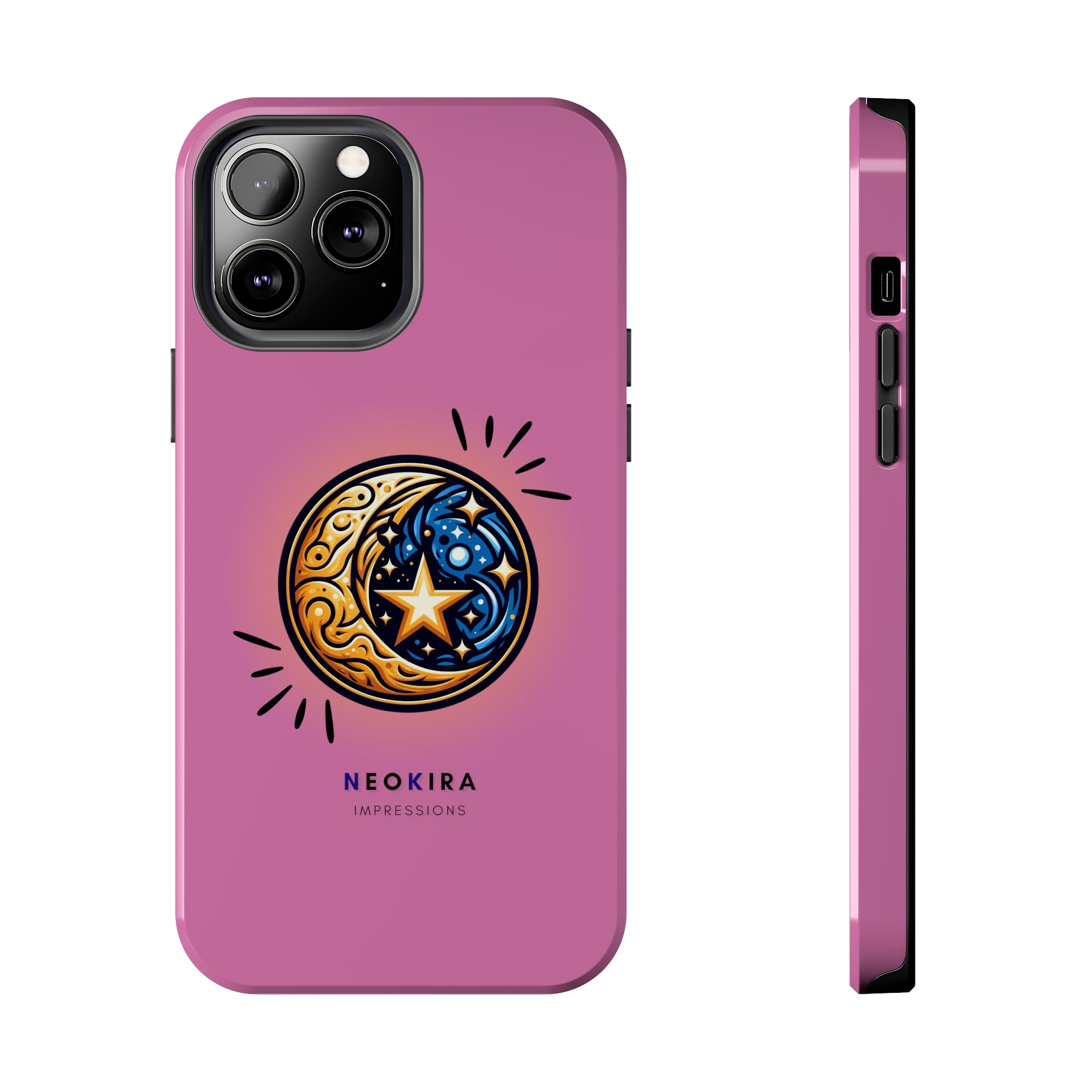 MOON AND STARS (PINK) Tough Phone Cases Phone Case Printify iPhone 13 Pro Max  