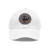 MEH Dad Hat with Leather Patch (Round) Caps Printify White / Grey patch Circle One size