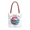 CAMARON QUE SE DUERME Tote Bag Tote Bag Printify 16" × 16'' Red 