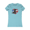 POODLE (BLACK)  Women's Favorite Tee T-Shirt Printify S Turquoise 