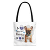 FRENCHIE Tote Bag Tote Bag Printify   