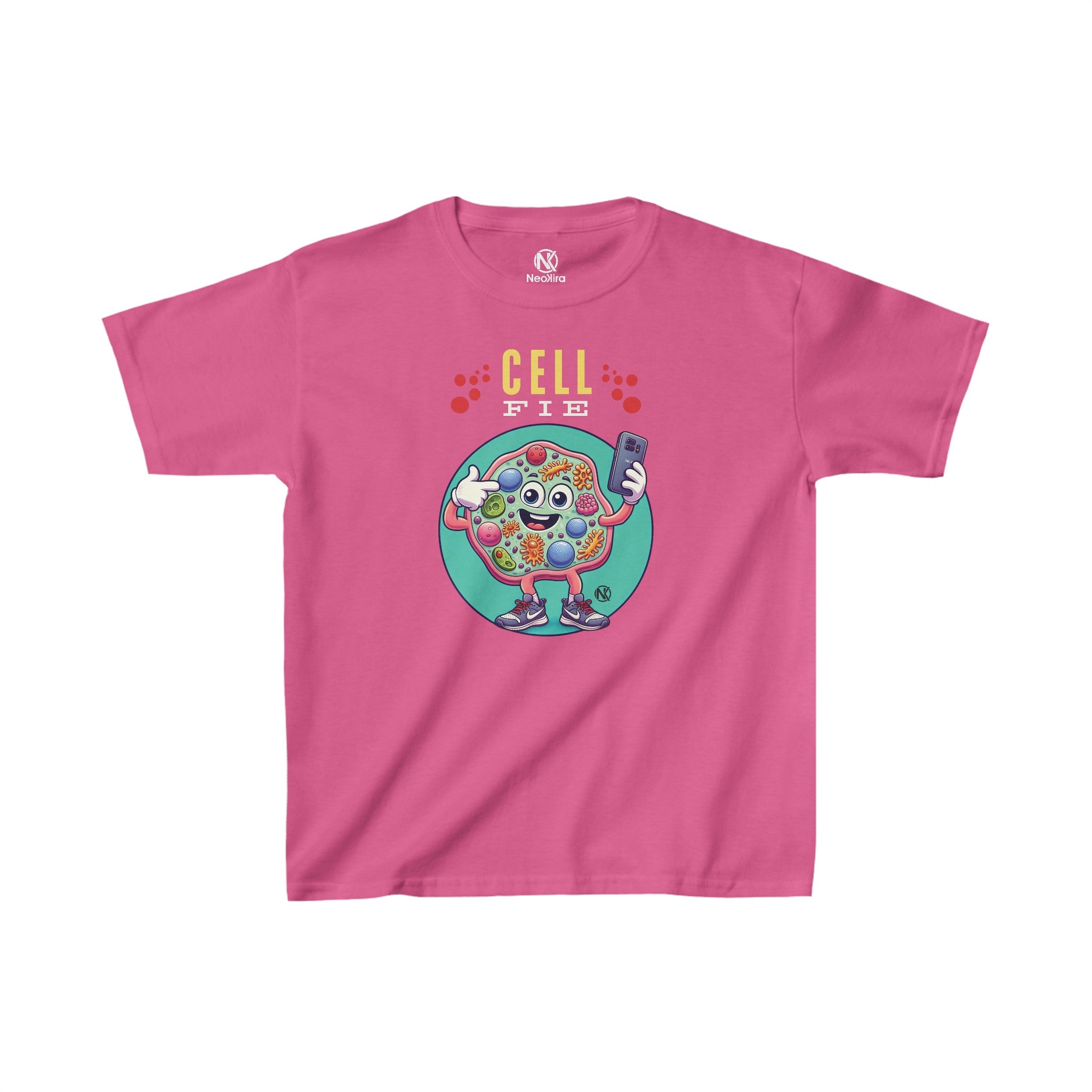 CELLFIE Kids Heavy Cotton™ Tee Kids clothes Printify XS Heliconia 