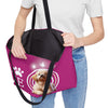 DOG LOVE  DARK PINK Tote Bag Tote Bag Printify   