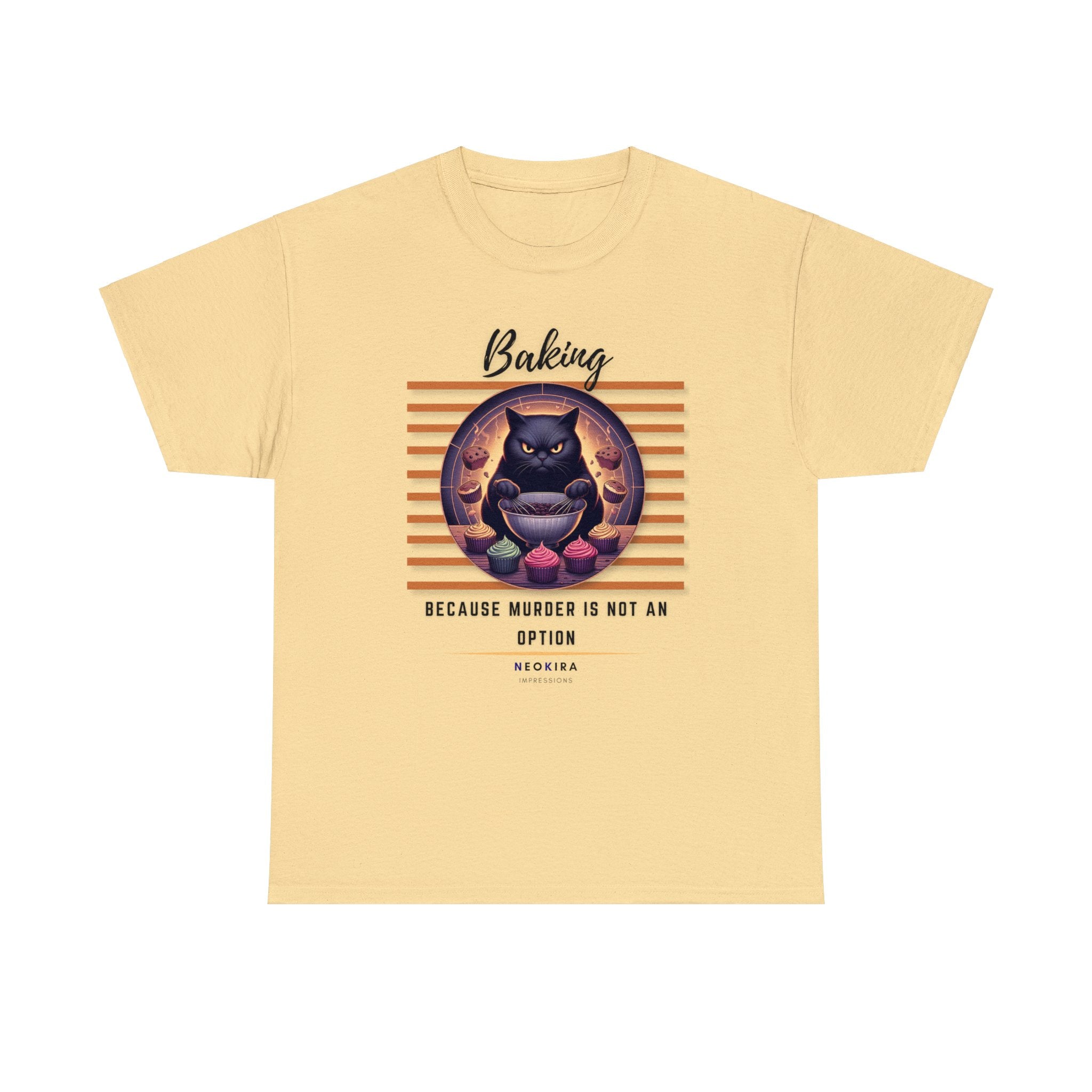 BAKER CAT Unisex Heavy Cotton Tee T-Shirt Printify Yellow Haze S 