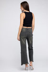 BiBi Distressed Vintage Washed Wide Leg Pants Jeans BiBi   