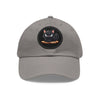 MEH Dad Hat with Leather Patch (Round) Caps Printify Grey / Black patch Circle One size