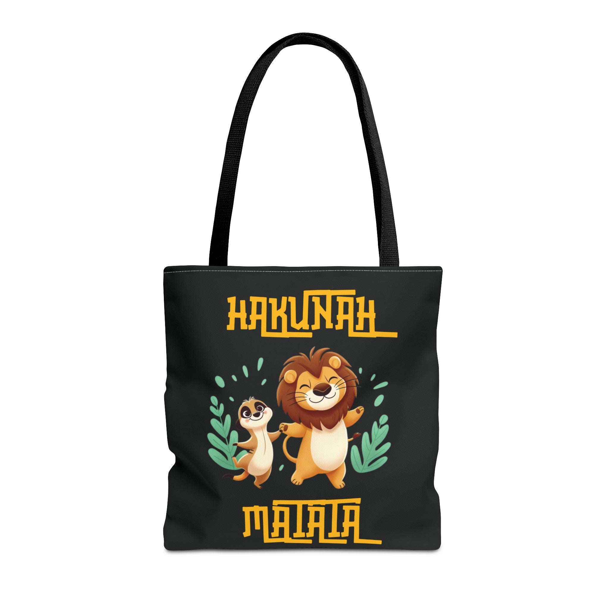 HAKUNAH MATATA BLACK Tote Bag Tote Bag Printify 16