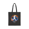 MEN RUNNER Cotton Canvas Tote Bag Tote Bag Printify Black 15" x 16" 