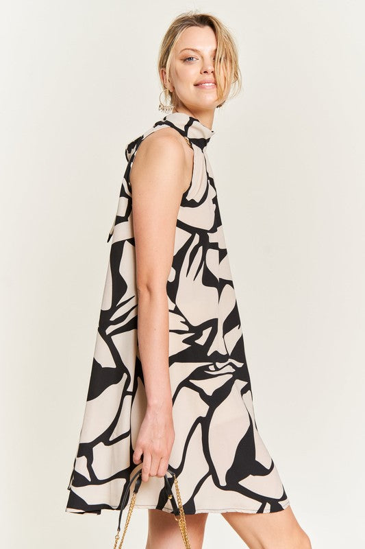 Jade By Jane Halter Neck Tie Back Sundress | Resort Chic Mini Dress - NeoKira Unlimited