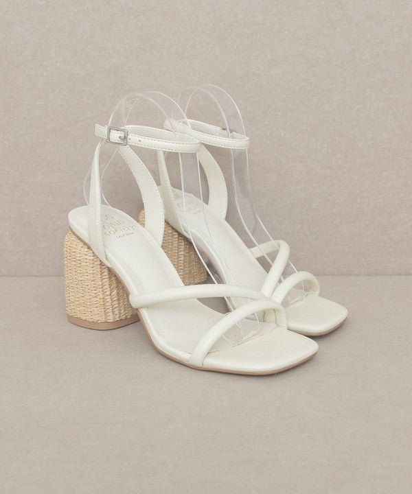 Oasis Society Alaia - Strappy Raffia Heel Sandal Heels Oasis Society   