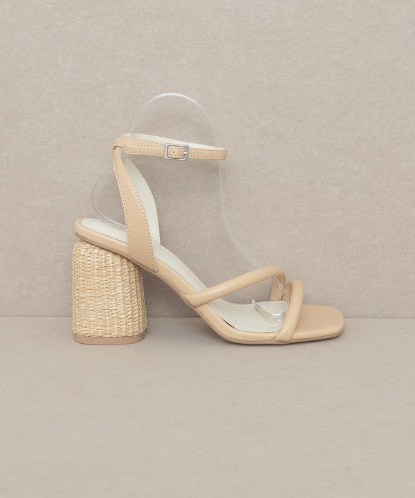 Oasis Society Alaia - Strappy Raffia Heel Sandal Heels Oasis Society   