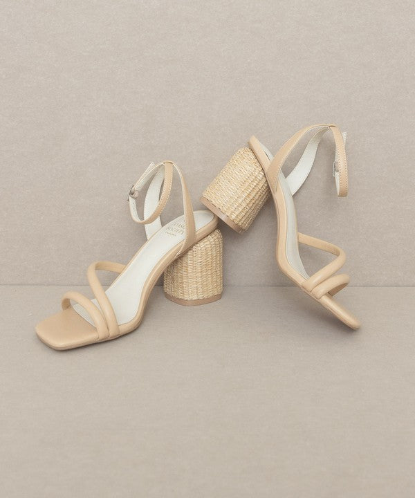 Oasis Society Alaia - Strappy Raffia Heel Sandal Heels Oasis Society   