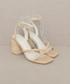 Oasis Society Alaia - Strappy Raffia Heel Sandal Heels Oasis Society NUDE 6.5 