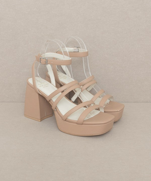 Oasis Society Talia - Strappy platform heel Heels Oasis Society DUSTY ROSE 6 